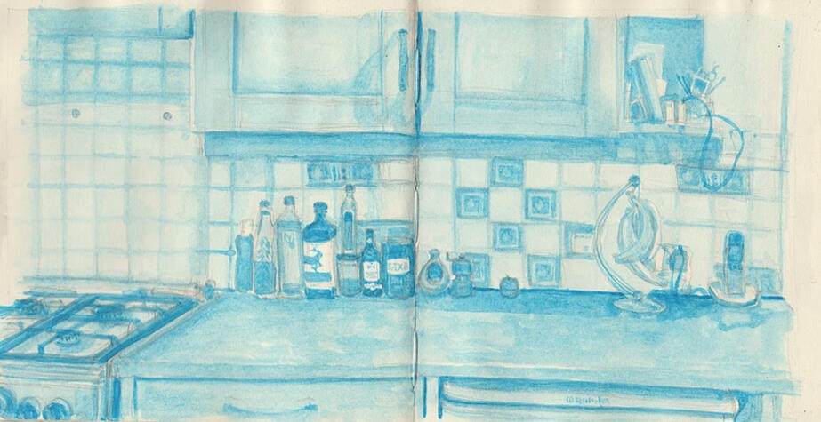 Kitchen in Blue
