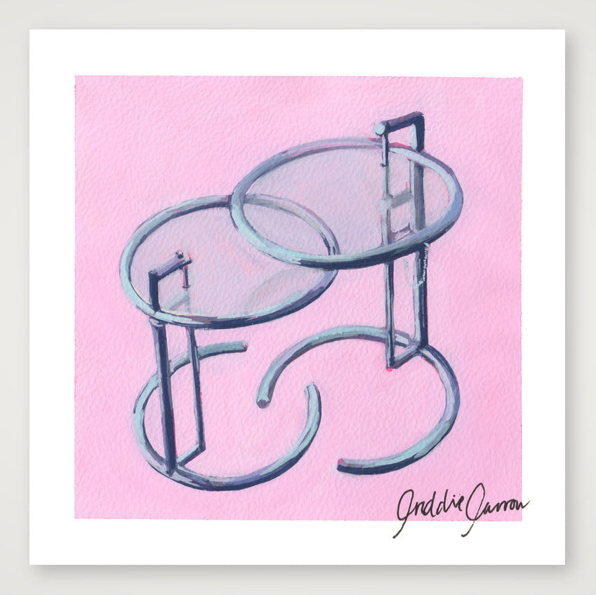 E1027 Tables by Eileen Grey — 15×15cm, 6×6" Print only