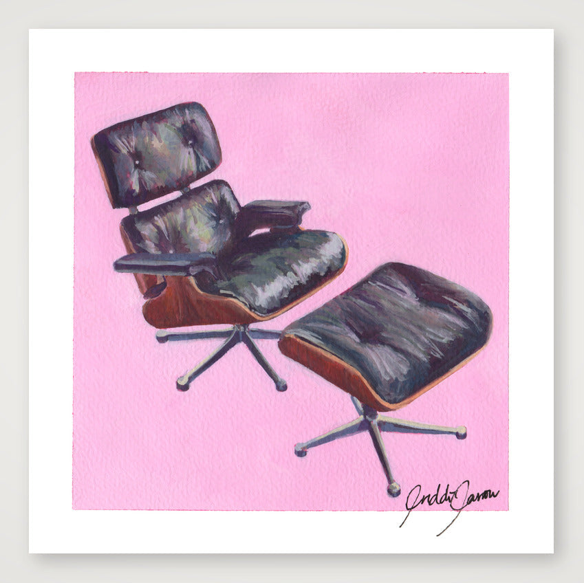 Eames Lounge Chair by Charles and Ray Eames — 30×30cm, 12×12" Print only