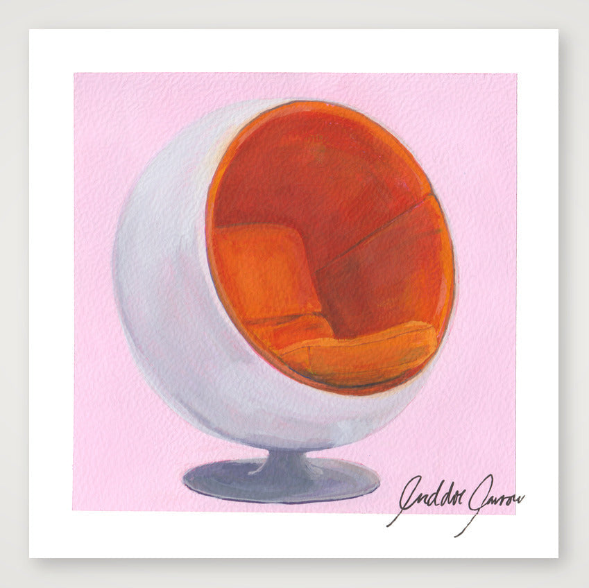 Ball Chair by Eero Aarnio — 30×30cm, 12×12" Print only