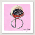 Space Age Record Player — 15×15cm, 6×6" Print only