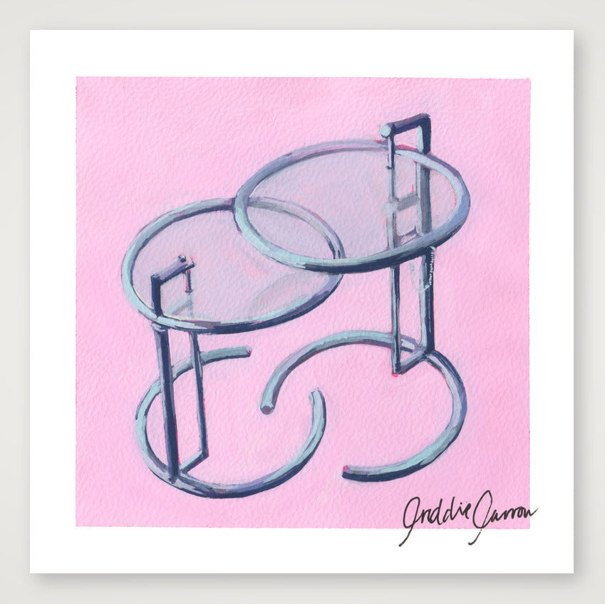 E1027 Tables by Eileen Grey — 30×30cm, 12×12" Print only