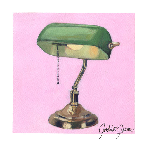 Bankers Lamp — Original Gouache Painting