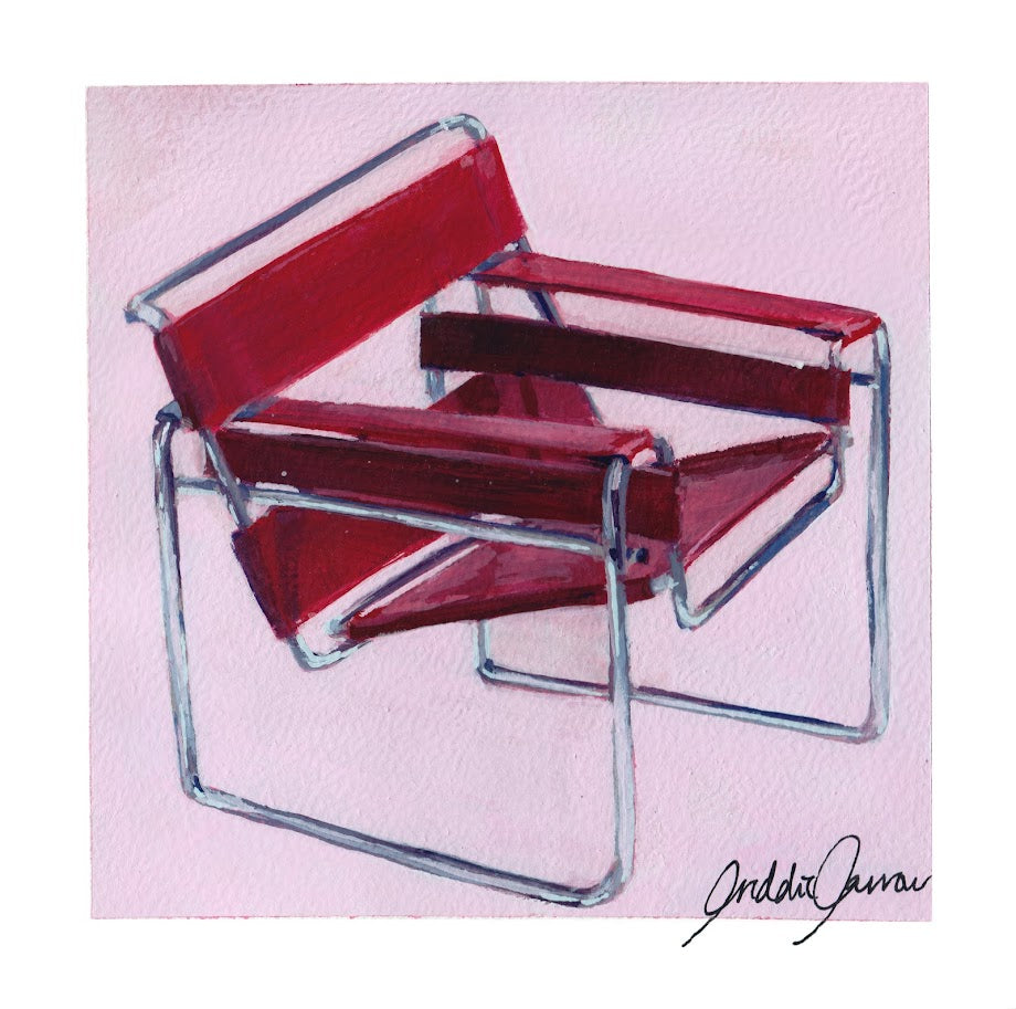 Wassily Chair by Marcel Breuer — Original Gouache Painting