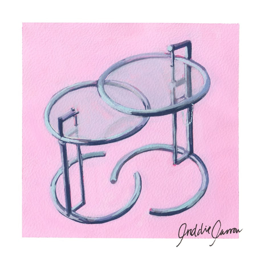 E1027 Table by Eileen Gray — Original Gouache Painting