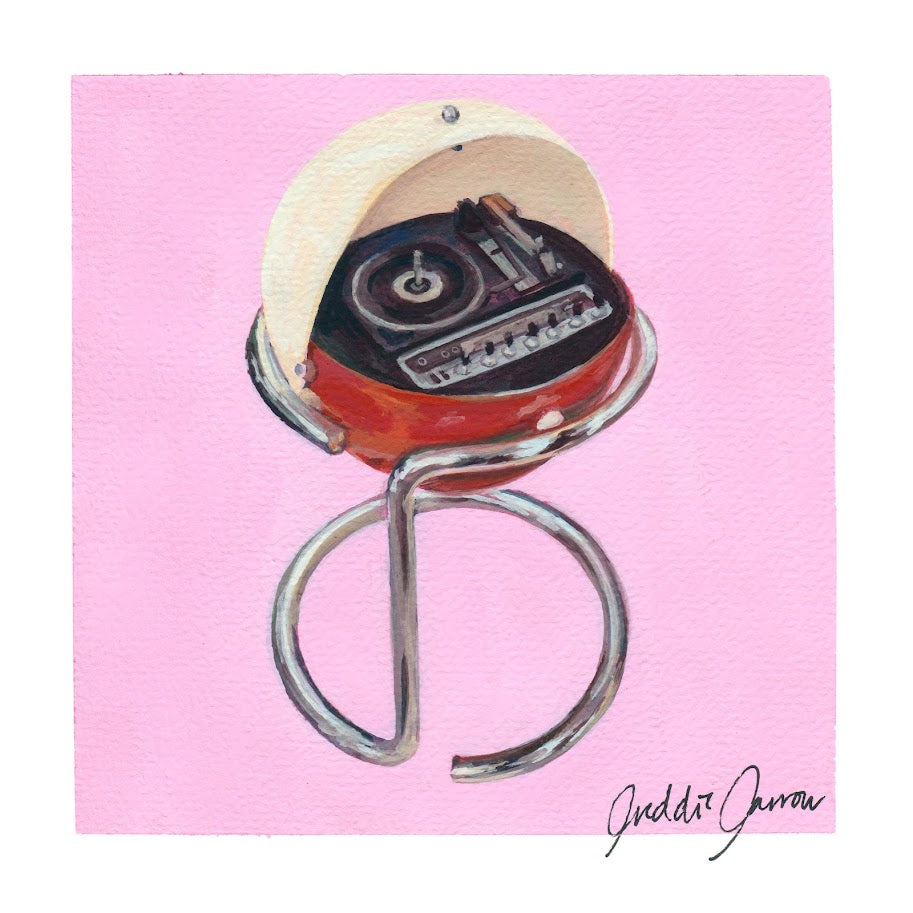 Space Age Record Player — Original Gouache Painting