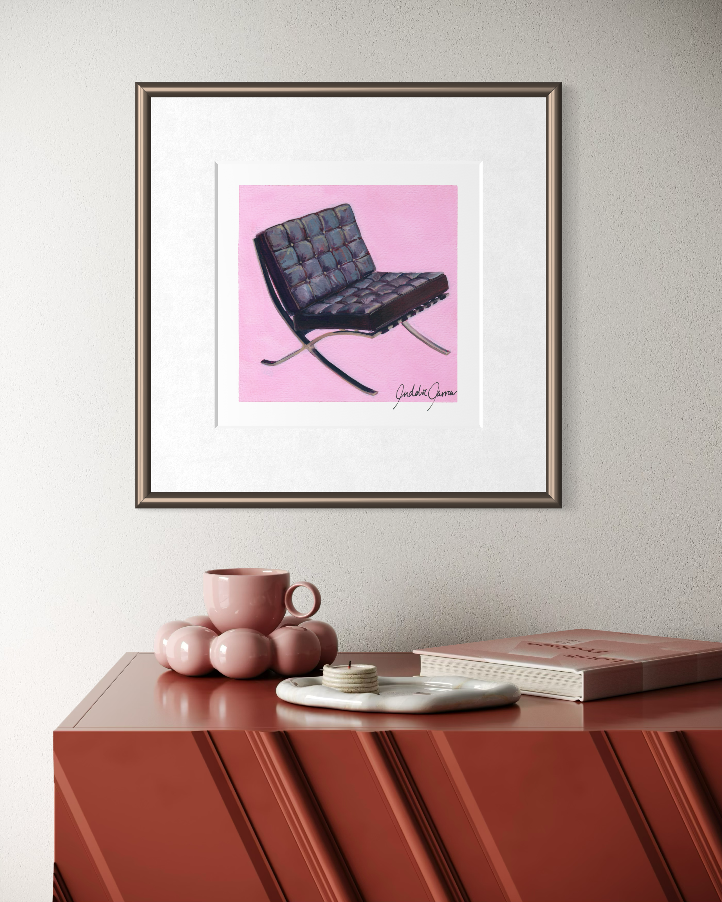 Barcelona Chair by Mies van der Rohe and Lilly Reich — Fine Art Giclée Print