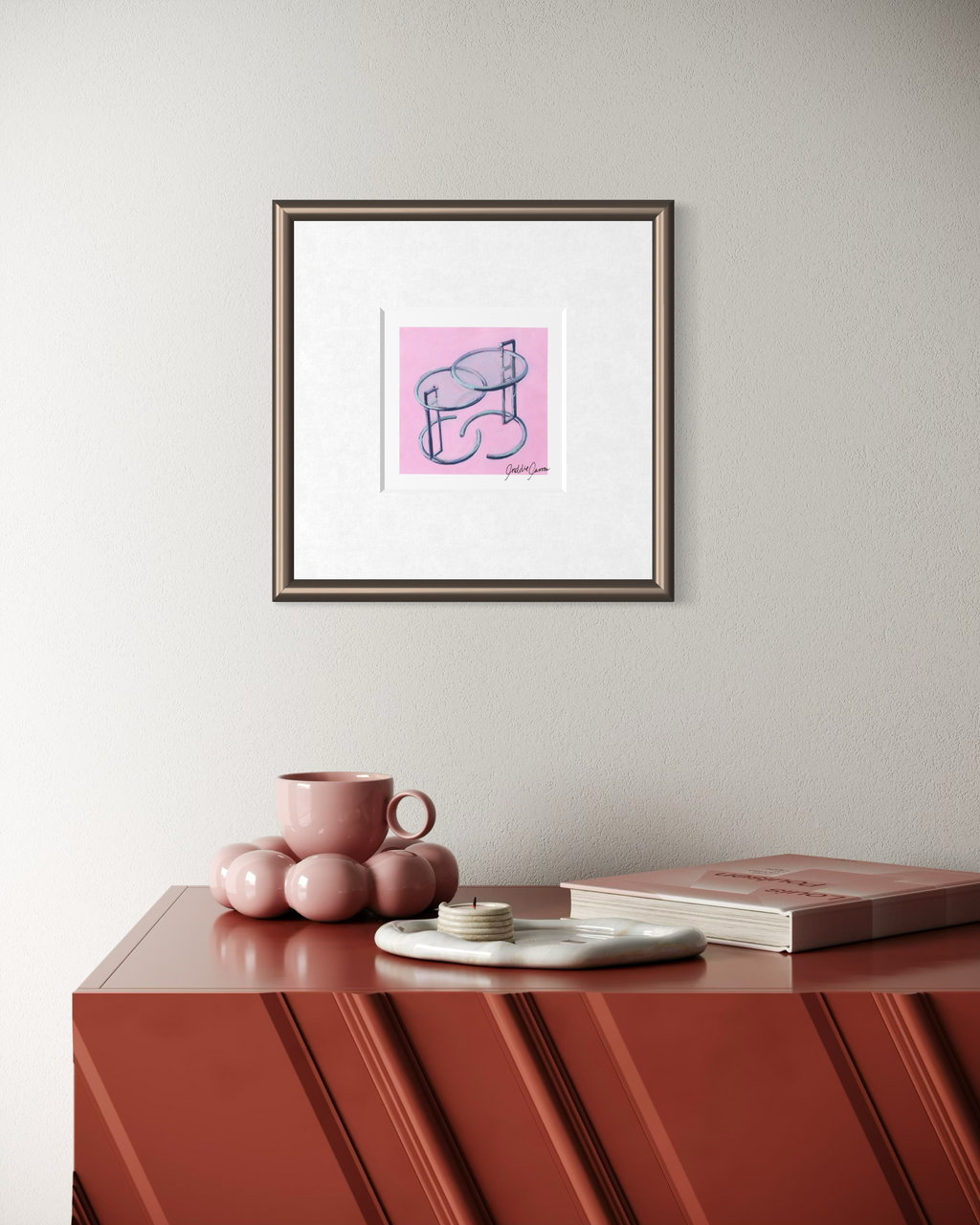 E1027 Side Table by Eileen Gray — Fine Art Giclée Print