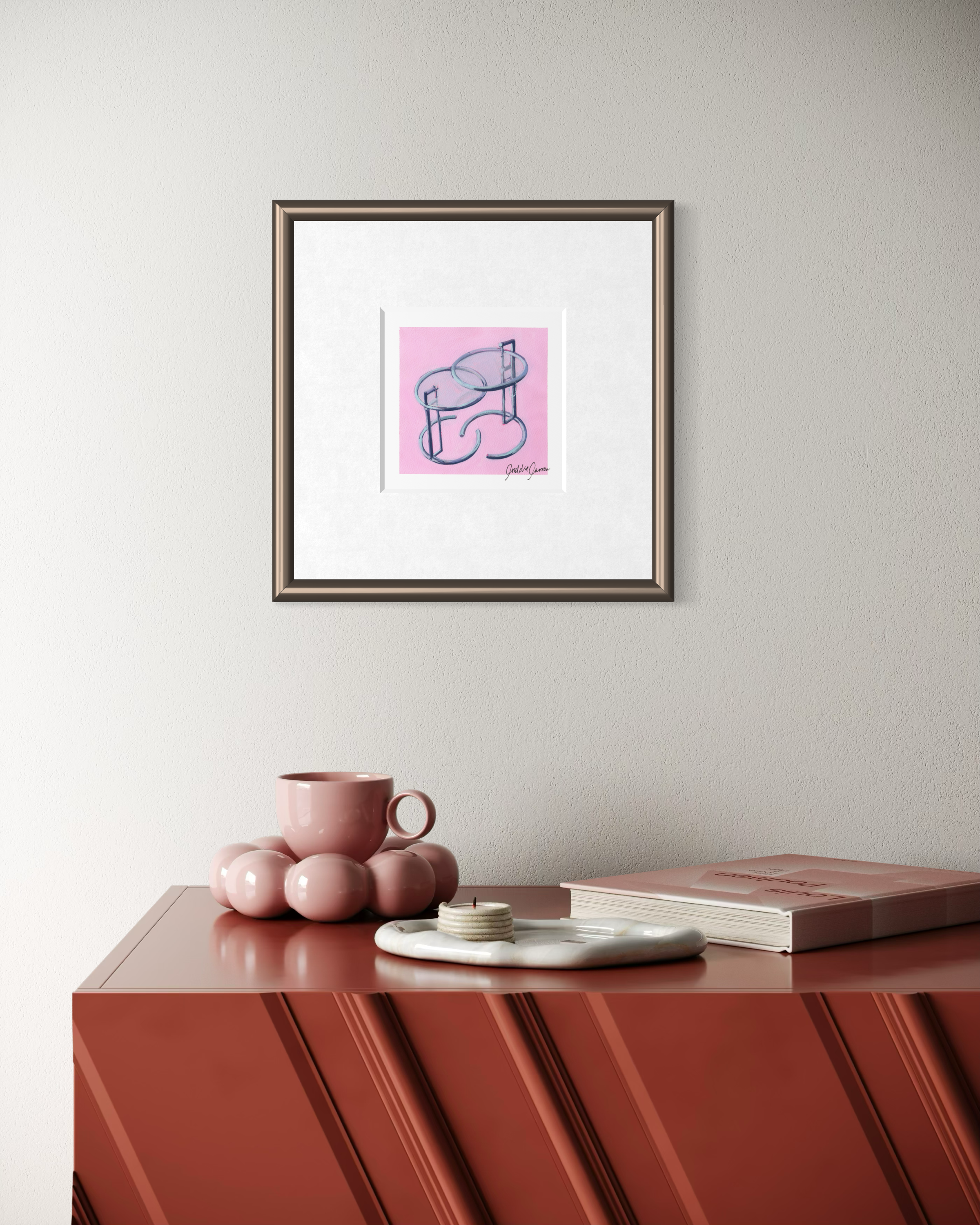 E1027 Side Table by Eileen Gray — Fine Art Giclée Print