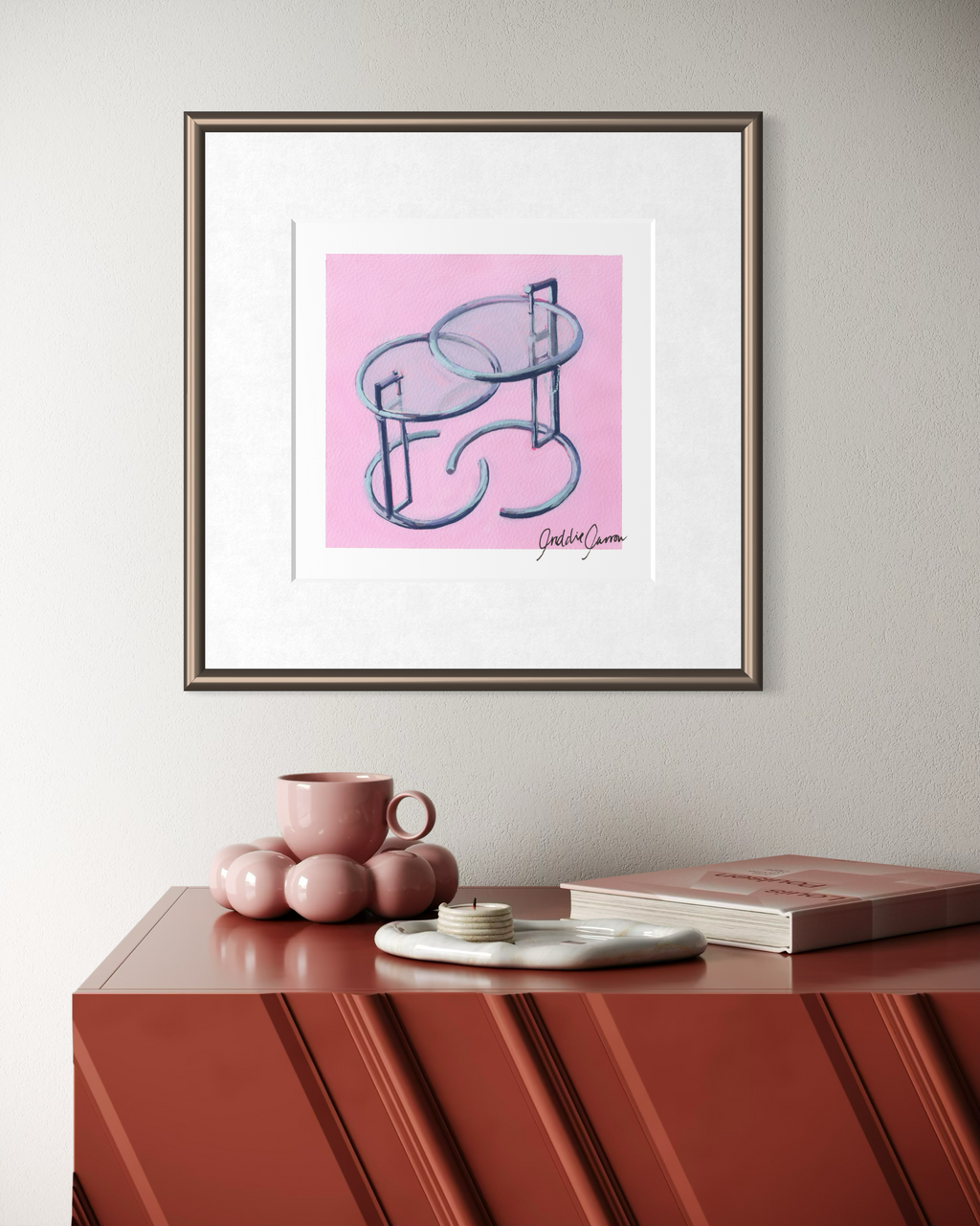 E1027 Side Table by Eileen Gray — Fine Art Giclée Print