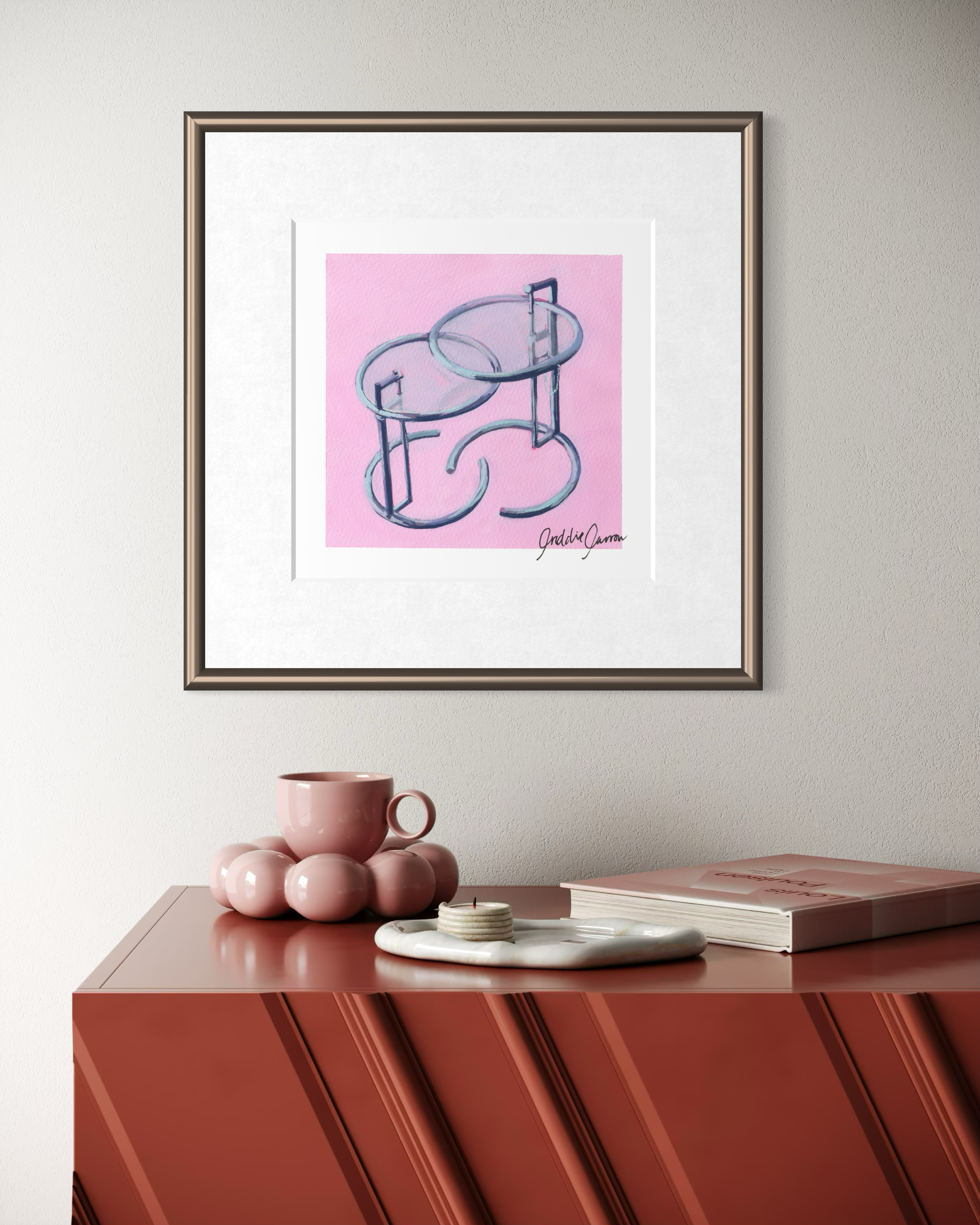 E1027 Side Table by Eileen Gray — Fine Art Giclée Print