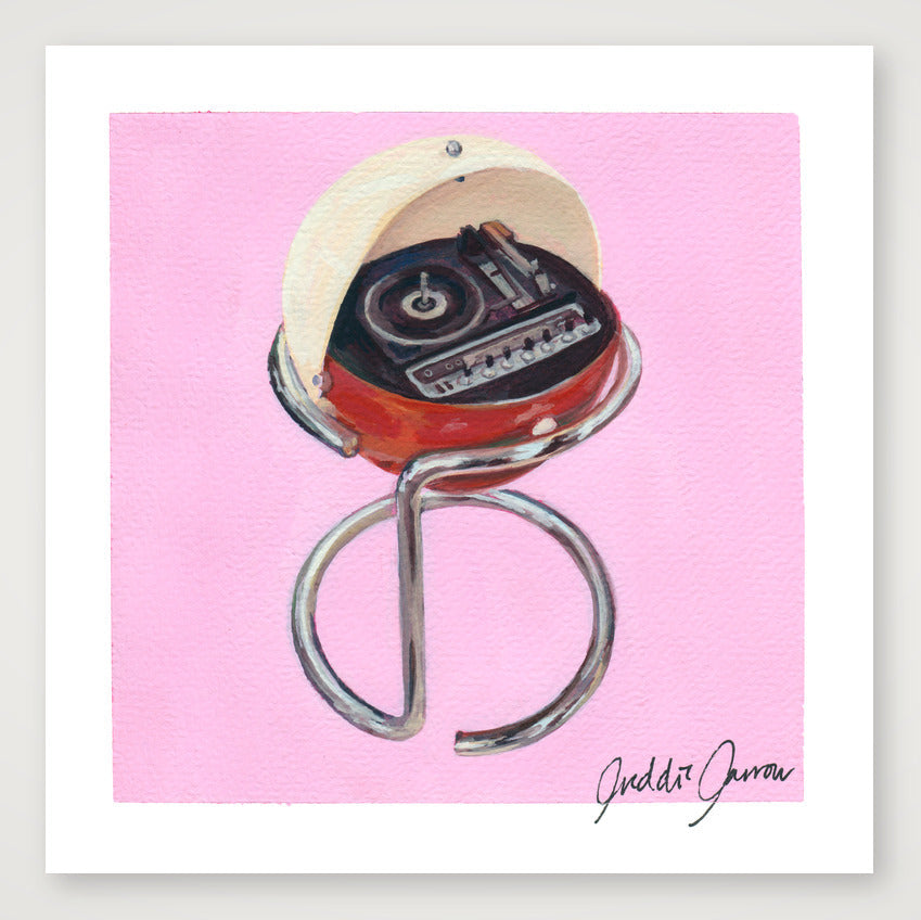Space Age Record Player — 30×30cm, 12×12" Print only