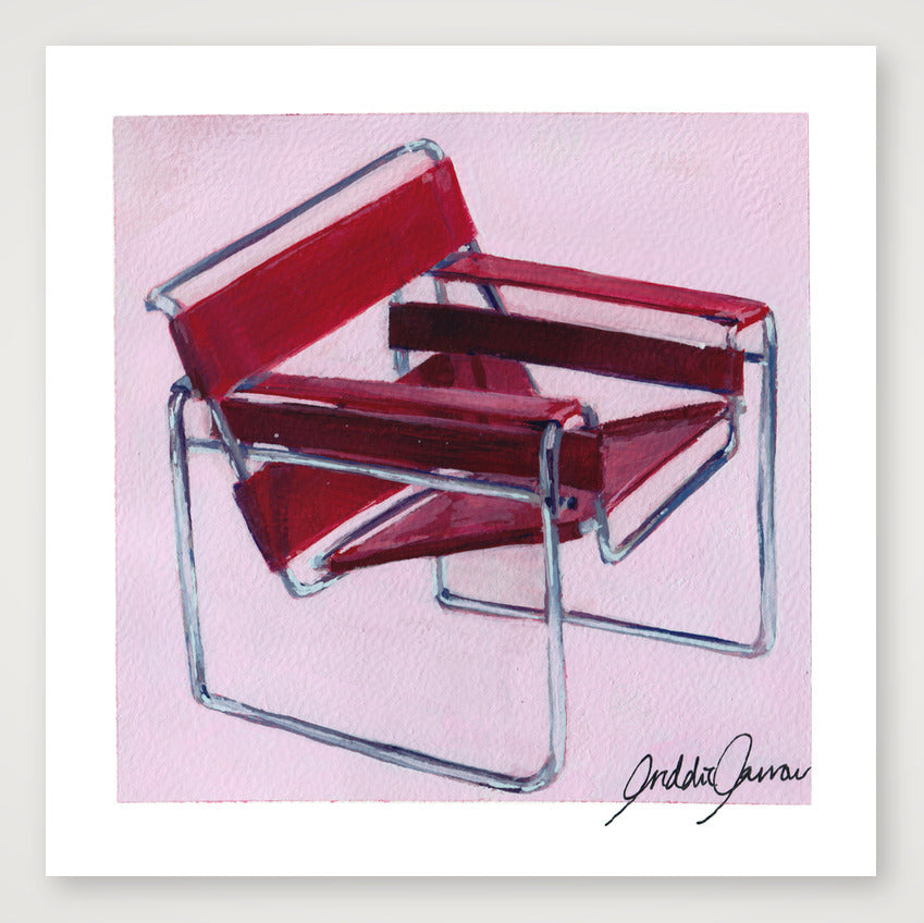 Wassily Chair by Marcel Breuer  — 15×15cm, 6×6" Print only